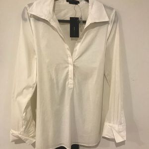 BCBG Black and White Blouse